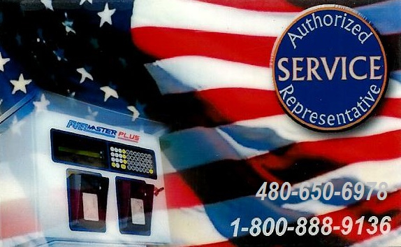 A close up of an american flag with a service sign